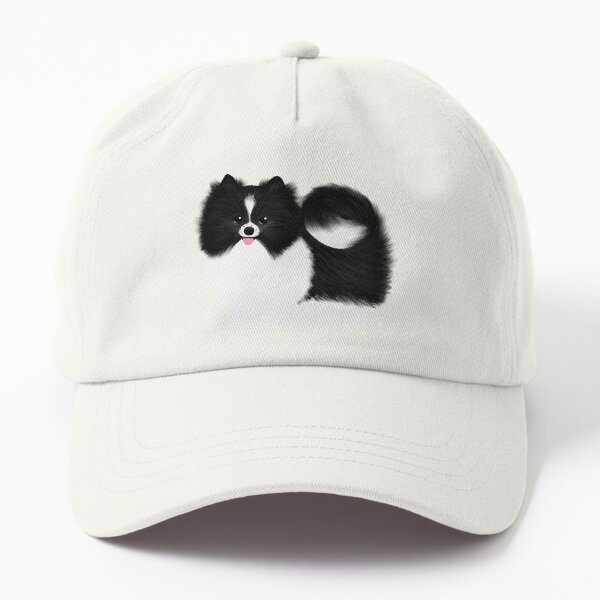 Item preview, Pomerania blanco y negro | Lindo perro peludo blanco y negro designed and sold by Jenn Inashvili.