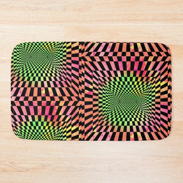 Item preview, Trippy Checkerz Orange Green designed and sold by LavishLyfstyles.
