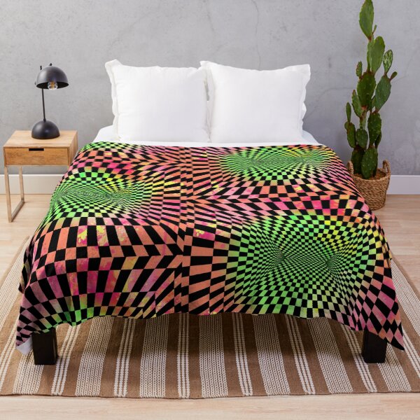 Item preview, Trippy Checkerz Orange Green designed and sold by LavishLyfstyles.