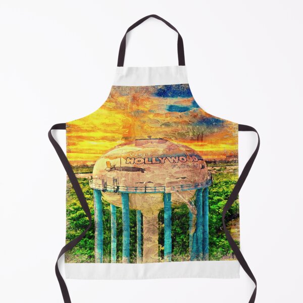 Item preview, Hollywood water tower at sunset - digital painting designed and sold by NickoPrints.
