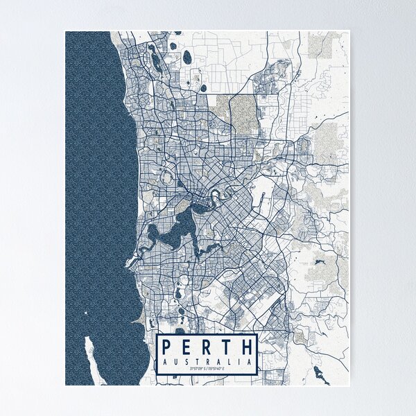 Item preview, Perth City Map of Australia - Coastal designed and sold by deMAP.