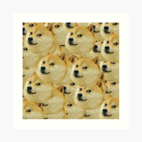 Doge Meme Art Prints Redbubble - classy doge roblox