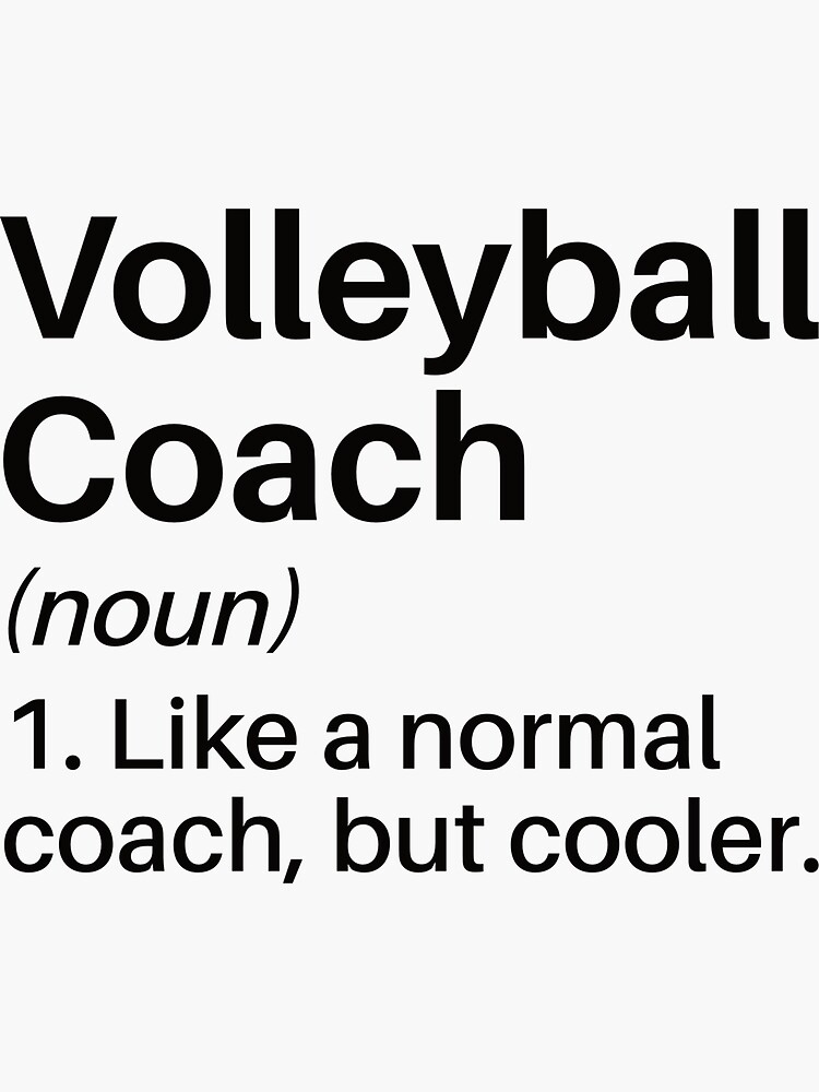 "Volleyball Coach Funny Definition Volleyball Coach Gift Volleyball