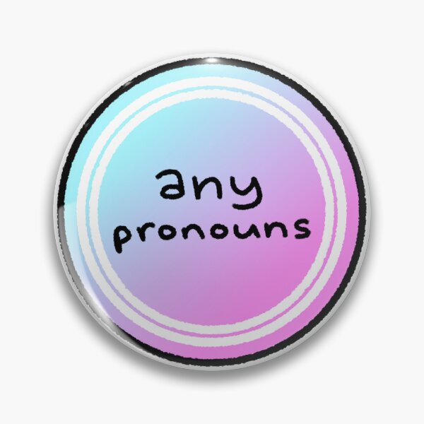 Item preview, any pronouns pronoun label designed and sold by OTpigeon.