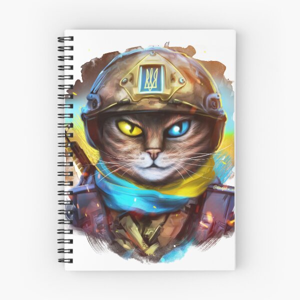 Item preview, gato soldado ucraniano designed and sold by MaryshaArt.