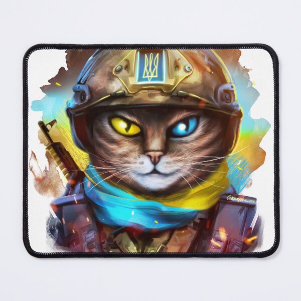 Item preview, Cat Ukrainian Soldier designed and sold by MaryshaArt.