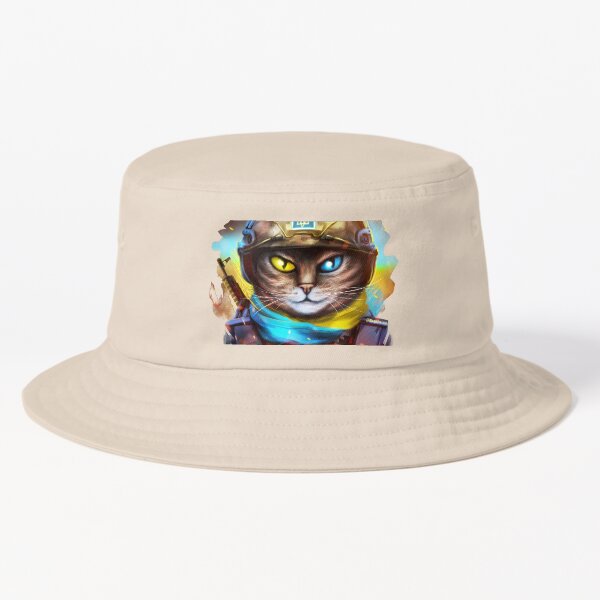 Vista previa del artículo con la obra «gato soldado ucraniano», diseñado y vendido por MaryshaArt.