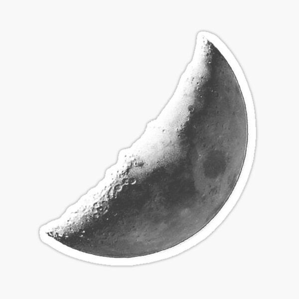 Simple Crescent Moon Sticker