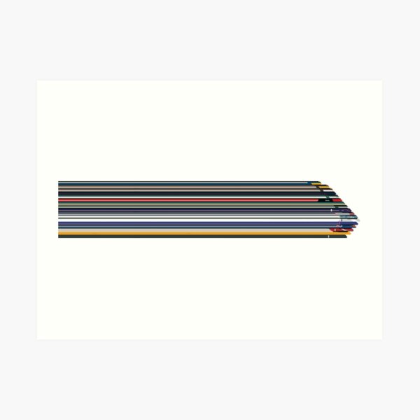 "Intercity 125 HST outline in liveries Long" Art Print for Sale by