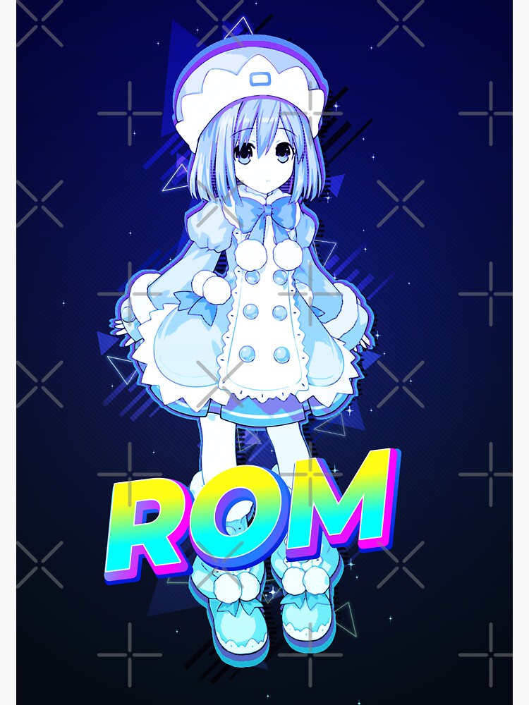 Rom Hyperdimension Neptunia Sticker For Sale By Waifufury Redbubble 9044