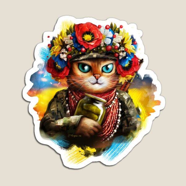 Item preview, Ukrainian cat soldier designed and sold by MaryshaArt.