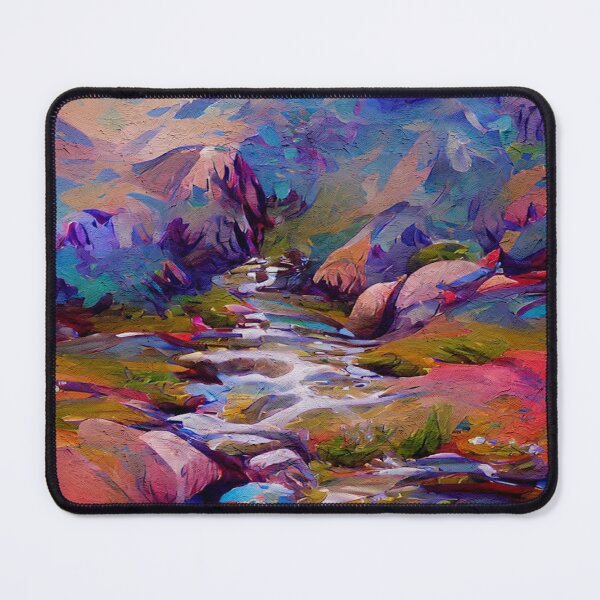 Item preview, Abstract Landscape Painting Mountain Stream, designed and sold by CattlettArt.
