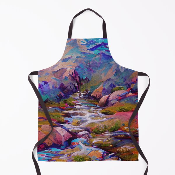 Item preview, Abstract Landscape Painting Mountain Stream, designed and sold by CattlettArt.