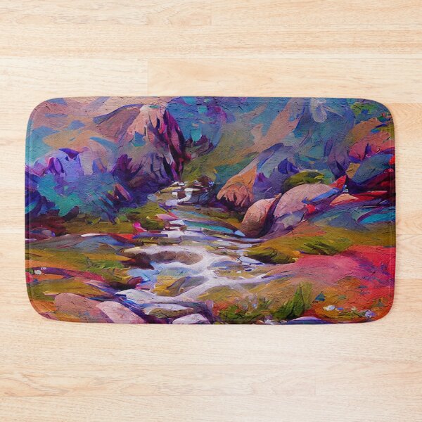 Item preview, Abstract Landscape Painting Mountain Stream, designed and sold by CattlettArt.