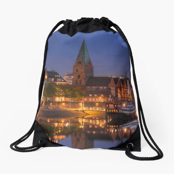 Schlachte mit Weser, Martinikirche und Domtuermen Turnbeutel