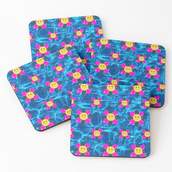 Item preview, Happy faces red hearts azure backround pattern designed and sold by TheRightHonMP.