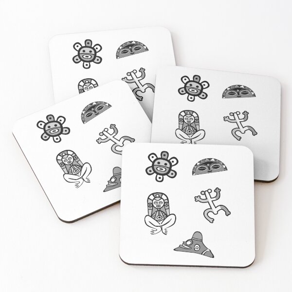 Item preview, Tainos Puerto Rico Coqui Atabey Cemi Sun Moon Black White Gray designed and sold by byDarling.