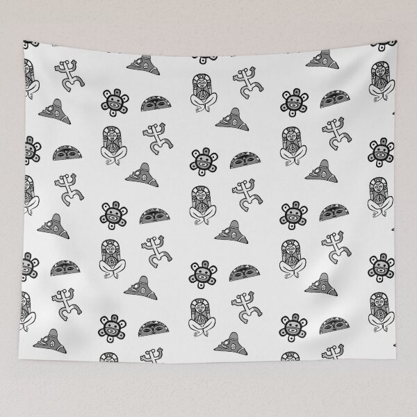 Item preview, Tainos Puerto Rico Coqui Atabey Cemi Sun Moon Black White Gray designed and sold by byDarling.