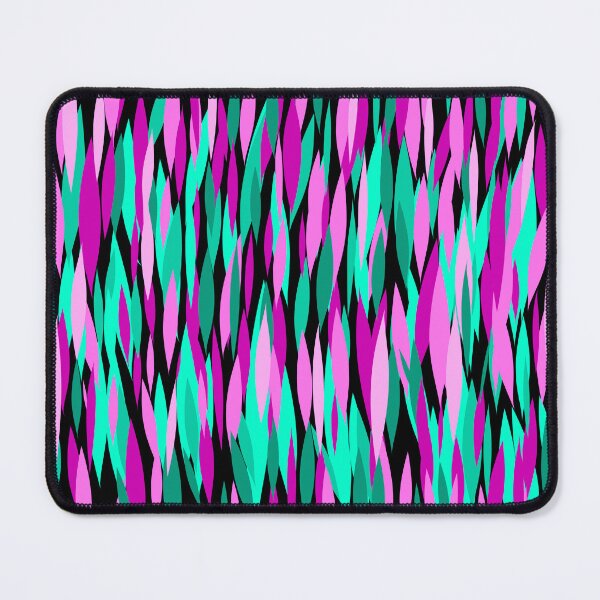 Item preview, Pink, Aqua, and Green Vertical Dashes Abstract Painting with Black Backdrop, made by EndlessEmporium designed and sold by EndlessEmporium.