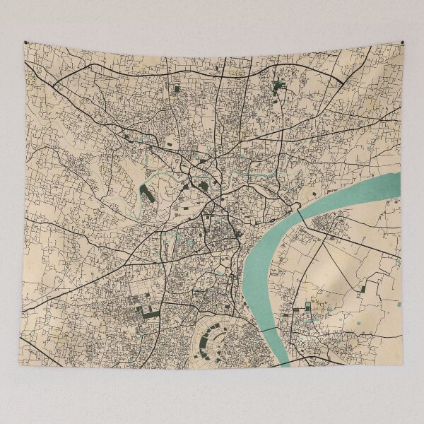 Item preview, Varanasi City Map of Uttar Pradesh, India - Vintage designed and sold by deMAP.