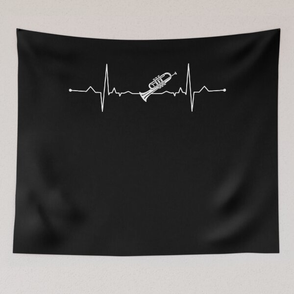 Item preview, Trumpet HEartbeat Trumpeter Gift Trumpet Player Musicians designed and sold by Lenny Stahl.