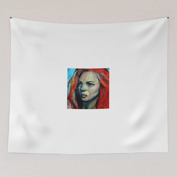 Item preview, Colorful acrylic painting. Portrait of beautiful girl designed and sold by oanaunciuleanu.
