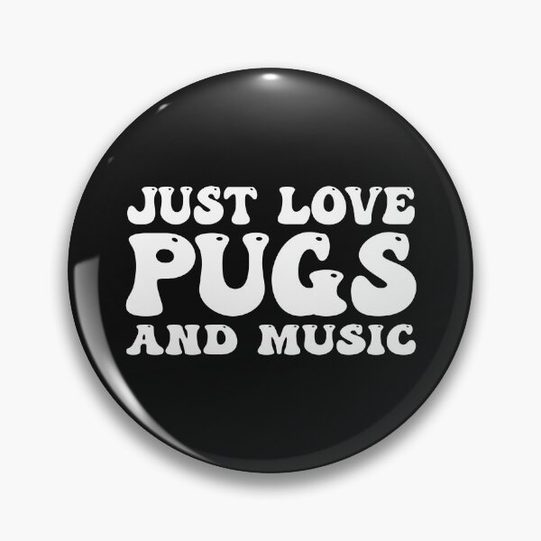 Item preview, I Love Pugs And Music designed and sold by Pugstuff.