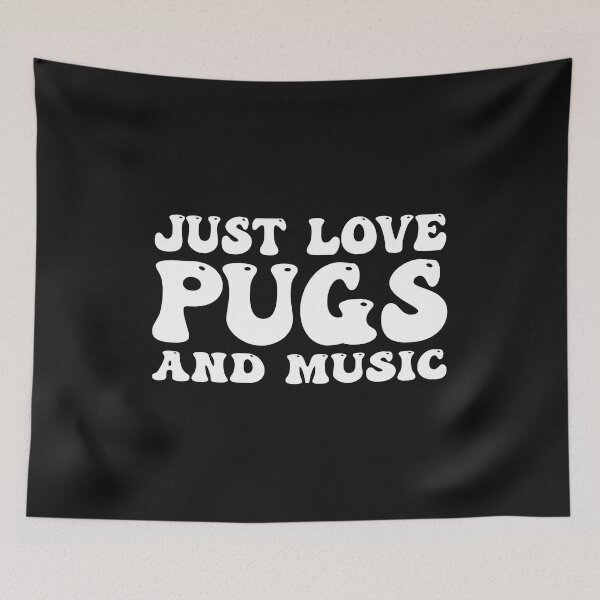 Item preview, I Love Pugs And Music designed and sold by Pugstuff.