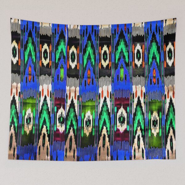 Item preview, Uzbek ikat clas atlas pattern, ikat designed and sold by LeFabriqueOuz.