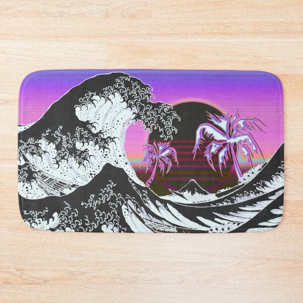 Item preview, Retro Vaporwave Aesthetic Great Wave off Kanagawa designed and sold by ind3finite.