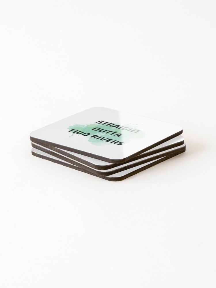 Thumbnail 4 of 5, Coasters (Set of 4), Straight Outta Two Rivers designed and sold by bsrishika.