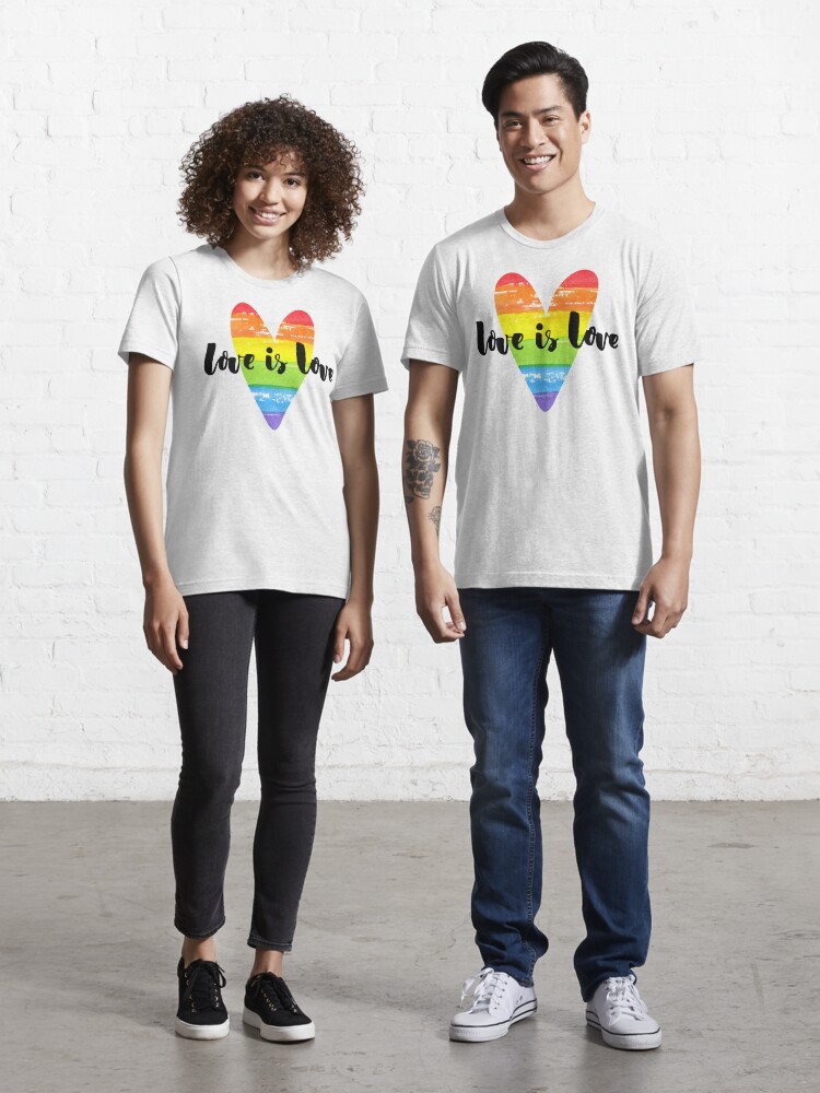 Lgbt Half Heart Love Couple Gay Pride Month Unisex T-Shirt