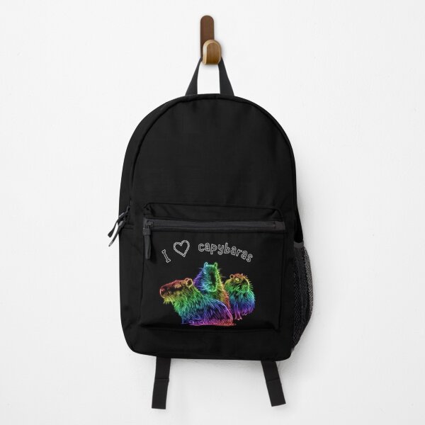Item preview, I Love Capybaras Neon Rainbow designed and sold by nimreninmu.
