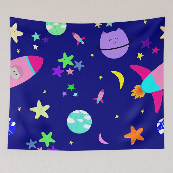 Item preview, astronaut cat spaceship galaxy designed and sold by Gossip Rag.