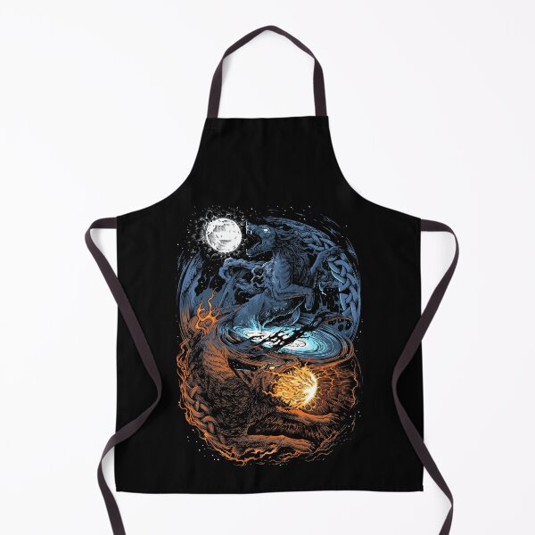 Item preview, Norse Wolf Viking Mythology Hati Skoll Ragnarok Wolves designed and sold by BluePagan.