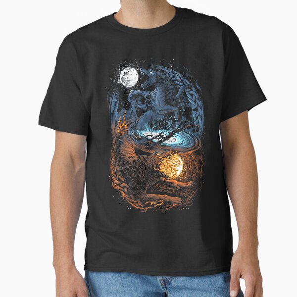 Item preview, Norse Wolf Viking Mythology Hati Skoll Ragnarok Wolves designed and sold by BluePagan.