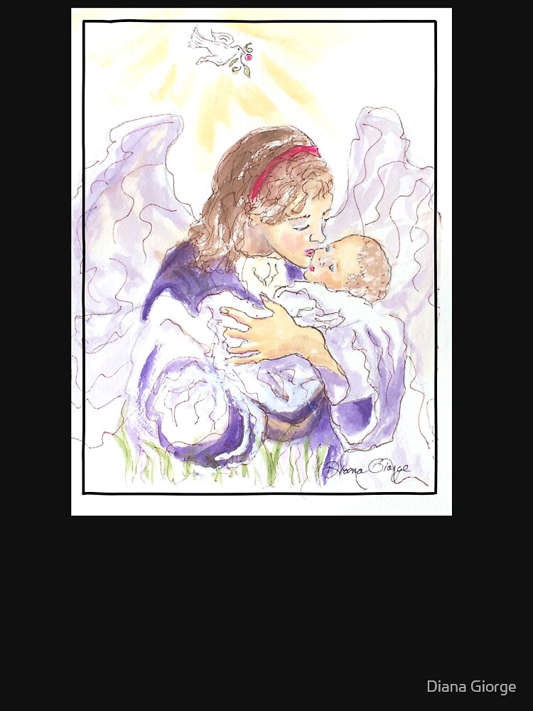 Thumbnail 3 of 3, Baseball ¾ Sleeve T-Shirt, Angel of Protection designed and sold by DianaGiorge.