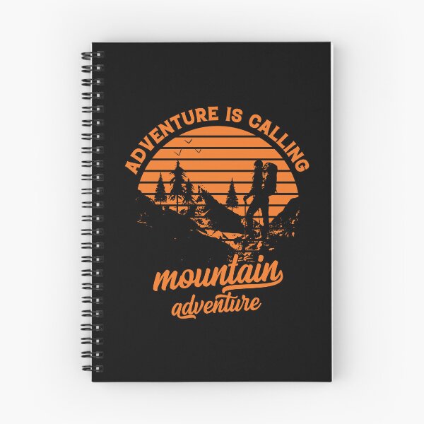 Item preview, A design with mountains and a hiker and the slogan Adventure is calling designed and sold by velisani.
