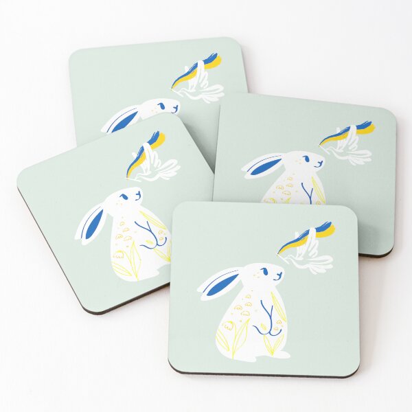 Item preview, Ukraine bunny looking at a peace dove designed and sold by euphoriashop4.