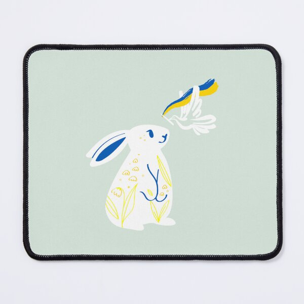Item preview, Ukraine bunny looking at a peace dove designed and sold by euphoriashop4.