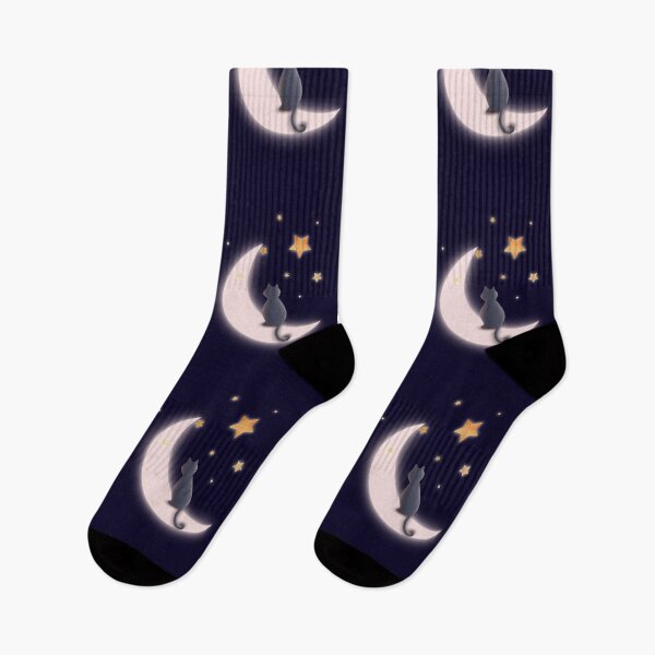 Item preview, Cat Sitting On The Crescent Moon designed and sold by SkyAfterDusk.