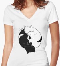 Eternal Cat Love Women's Fitted V-Neck T-Shirt