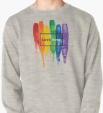 Aquarell LGBT Liebe gewinnt Regenbogen-Farbe typografisch Sweatshirt