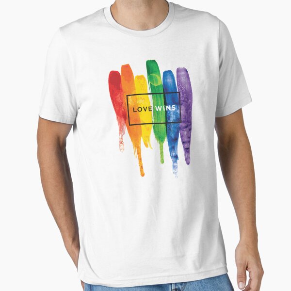 Artikel-Vorschau von Aquarell LGBT Liebe gewinnt Regenbogenfarbe Typografisch, designt und verkauft von LGBTIQ.