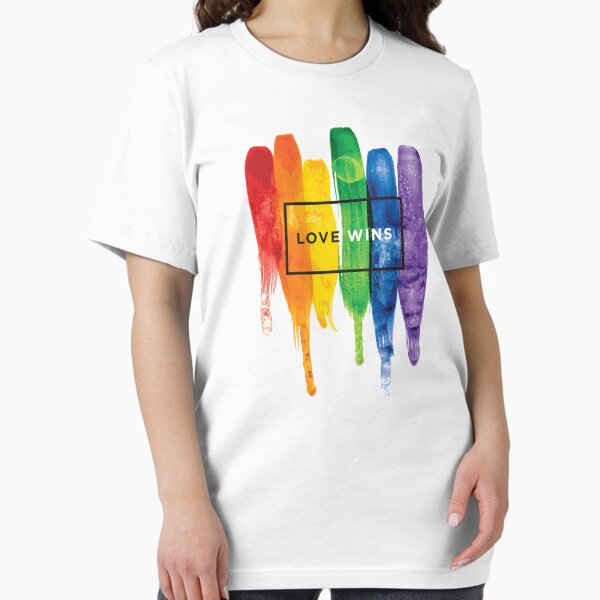 Artikel-Vorschau von Aquarell LGBT Liebe gewinnt Regenbogenfarbe Typografisch, designt und verkauft von LGBTIQ.
