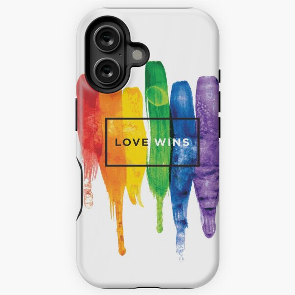 Item preview, Watercolor LGBT Love Wins Rainbow Paint Typographic designed and sold by LGBTIQ.