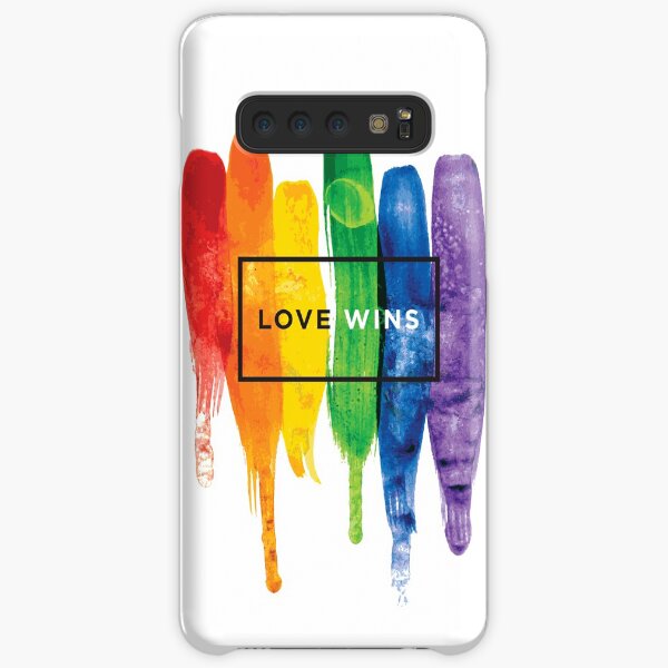 Watercolor LGBT Love Wins Rainbow Paint Typographic Samsung Galaxy Snap Case