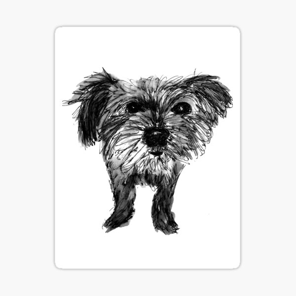 Portrait of a Good Dog Sticker