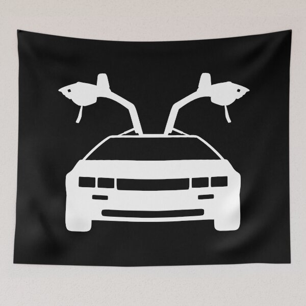 Item preview, Delorean DMC-12 front white silhouette best t-shirt design designed and sold by EdimDesign.