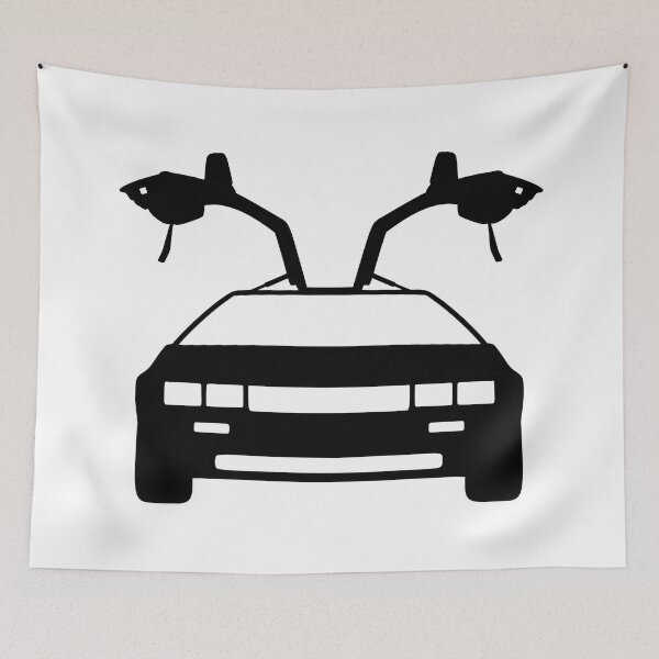 Item preview, Delorean DMC-12 front black silhouette best t-shirt design designed and sold by EdimDesign.